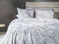 Простыня махровая Flavia, светло-серая