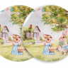 Подарунковий набір із 2 тарілок "Кролячі історії" d-20