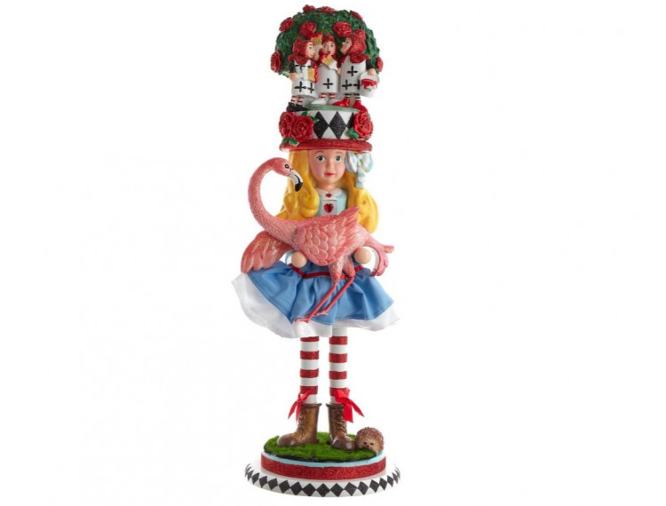 Статуетка-лускунчик "Аліса та фламінго" h-50