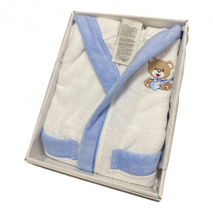 Халат дитячий "Star" біло/блакитий