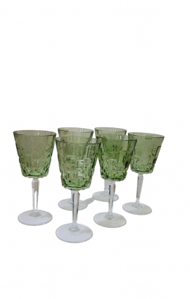 Набір келихів для вина  VESUVIUS  6 предметів, зелені