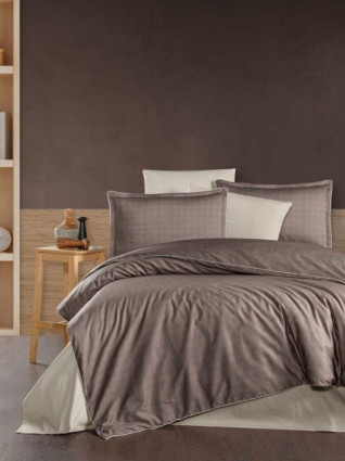 Постільна білизна "Ruth", крем/коричневий