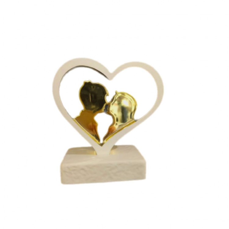 Статуетка "Закоханість" h-11, колір біло/золотий