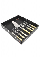 Набір для торта "Mona Lisa" 7 предметів, кремовий