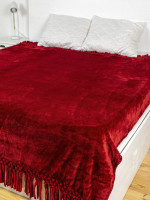 Плед Nappa soft евро бордо