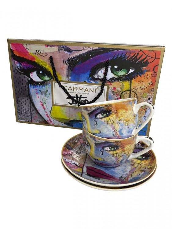 Набір чашок з блюдцем Луї Джовер на 2 персони (250мл)