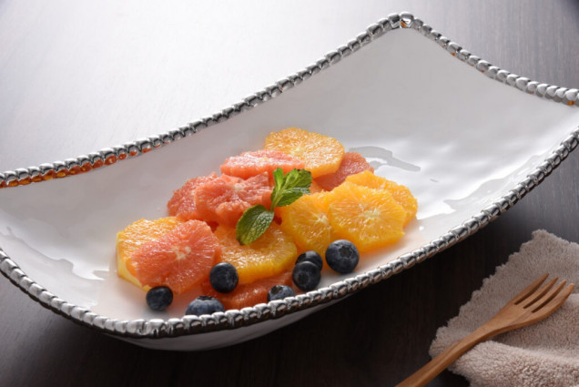 Блюдо "Salerno" l-38, колір срібло