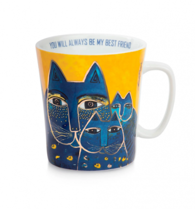 Чашка "Лаурель" 340 мл, жовто/блакитна