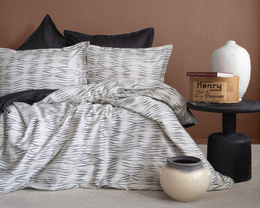 Постільна білизна "Galaxy", чорно/біла