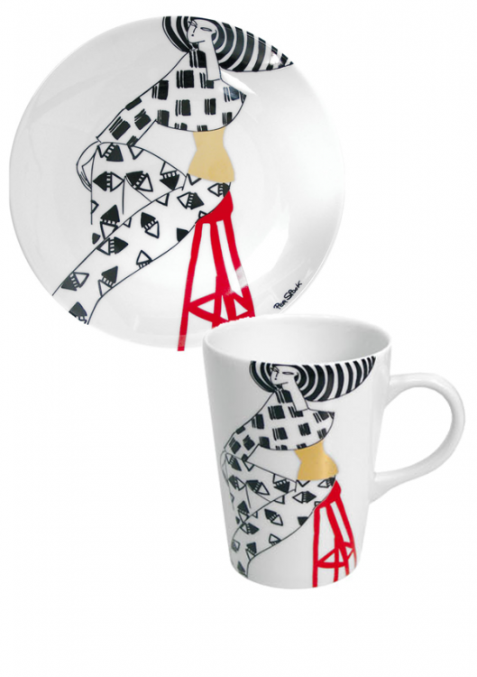 Набір чашка з блюдцем"Multi Fashion" 1 персона, 2 предмети