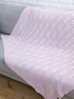 Плед дитячий в'язаний, рожевий