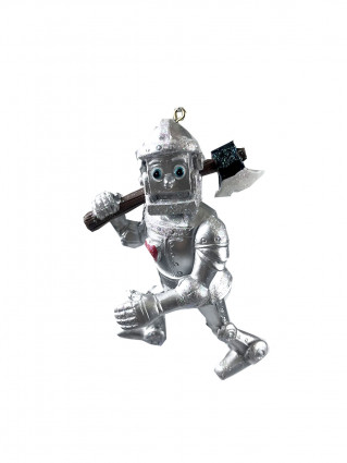 Підвіска новорічна Чарівник країни Оз. Дроворуб h-10см срібний