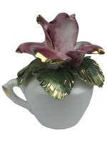 Статуетка Чашка-вазон Квіти 17х17 см