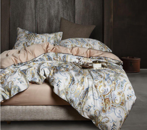 Постільна білизна "Richness", бежево/біла