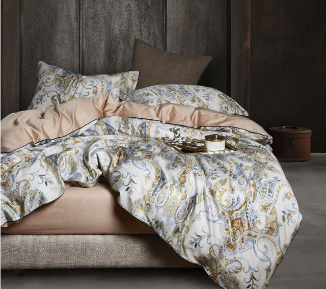 Постільна білизна "Richness", бежево/біла