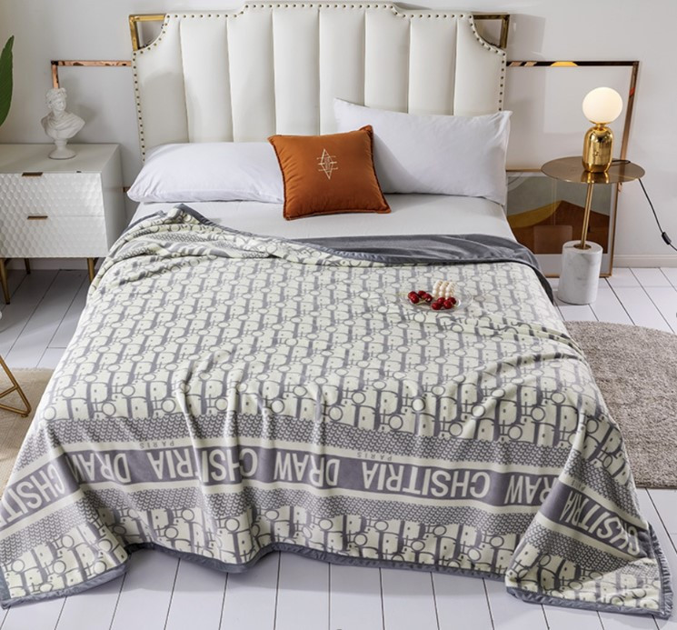 Плед "Fashion", cіро/білий