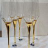 Набір келихів для шампанського "Contessa Gold" 6 предметів, колір золото