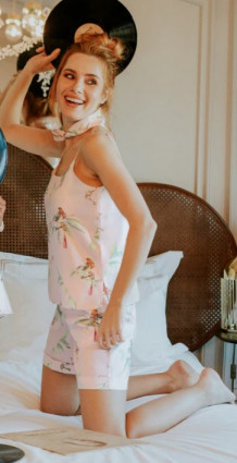 Костюм з шортами та топом "Blossom Birds", пудра