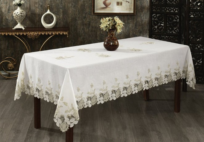 Скатертина Floransa, кремовий