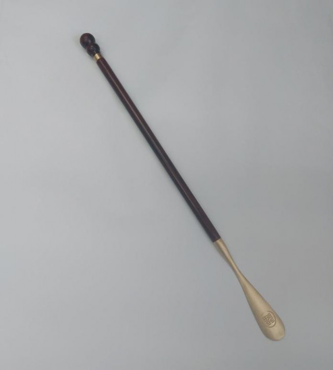 Ложка для взуття "Степпер" h-55, колір золото/коричневий