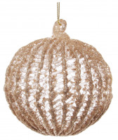 Шар новогодний Spun d-8см глиттер шампань