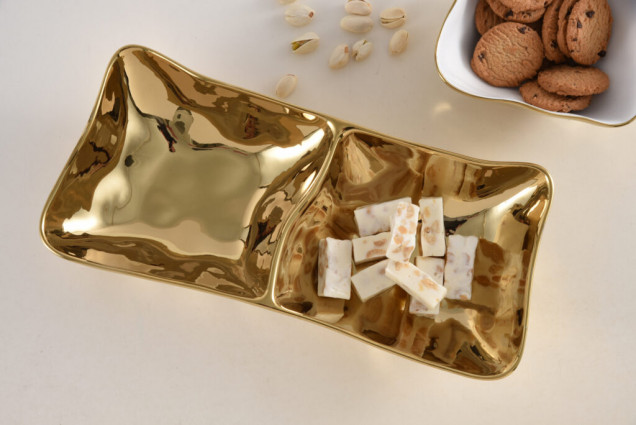 Менажниця 2 секції "Moonlight" l-31, колір золото