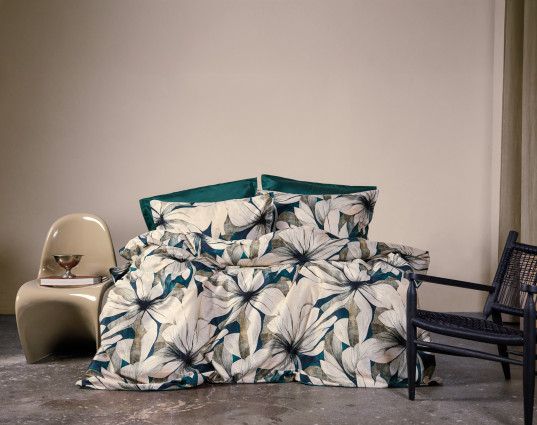 Постільна білизна "Majorelle" смарагдово/бежева