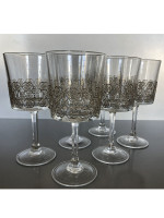 Келихи для червоного вина "White roses" 6 предметів, h-19