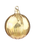 Шар новогодний прозрачый d-10см янтарный