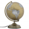 Глобус золотий з підсвіткою  на бронзовій підставці d-25 h-38