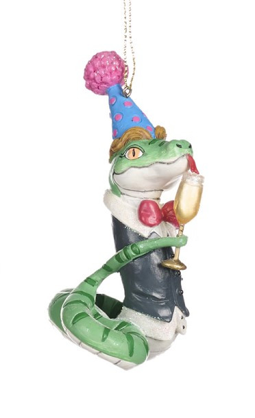 Підвіска "Змія" h-10, блакитно/рожева