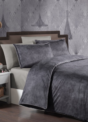 Постільна білизна "Marlen 300TC", антрацит/беж