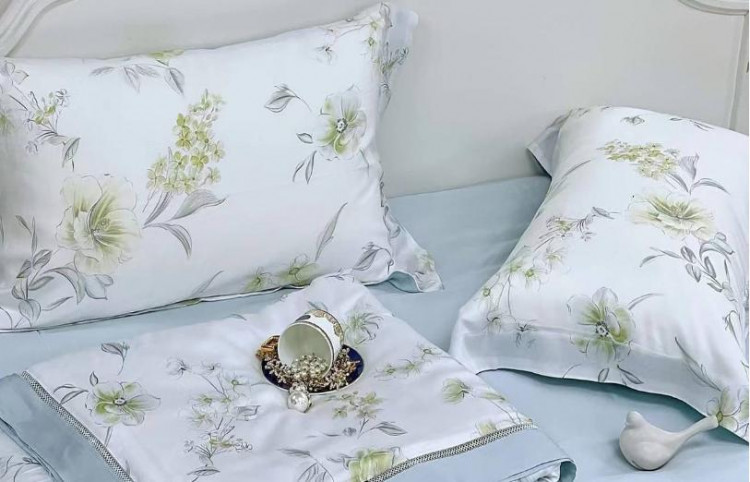 Постільна білизна з ковдрою "Mari", блакитна