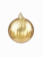 Шар новогодний прозрачый d-12см янтарный