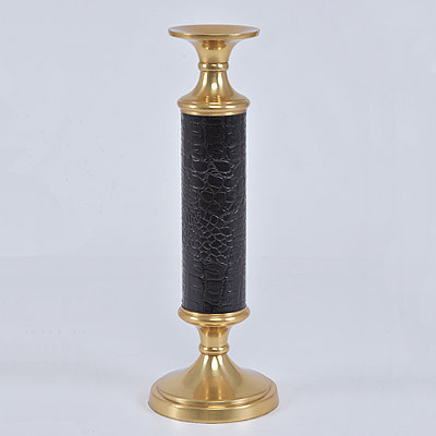 Свічник "Черный кроко"12x12x36см L