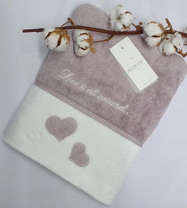 Рушник "Monique Hearts" 50*100 см, ліловий