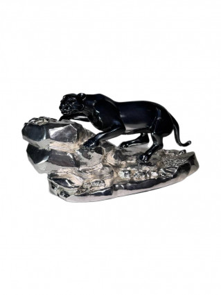 Декор"Пантера" h-16, колір срібло