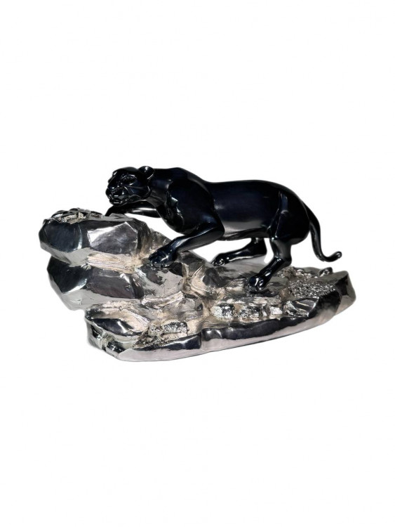 Декор"Пантера" h-16, колір срібло