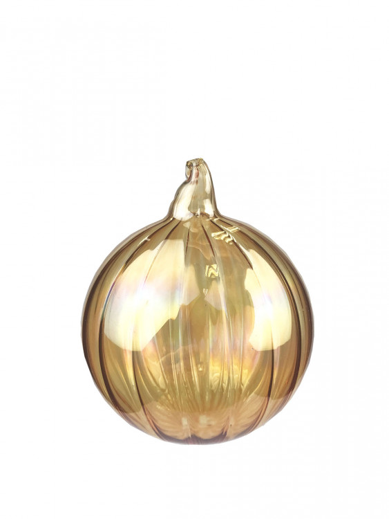 Шар новогодний прозрачый d-8см янтарный