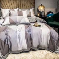 Набір постільної білизни "Орнамент" 4 предмети (сірий)