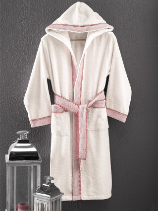 Халат махровий "Lotus", пудра
