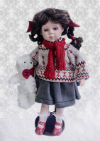 Лялька з ведмедиком Тедді колекційна, 46 см