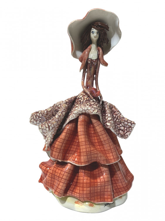 Статуетка Маленька леді червона квітка