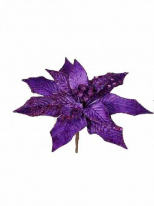 Цветок Пуансетия, фиолетовый, маленький