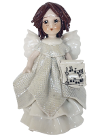 Статуетка "Ангел-брюнетка з нотами"