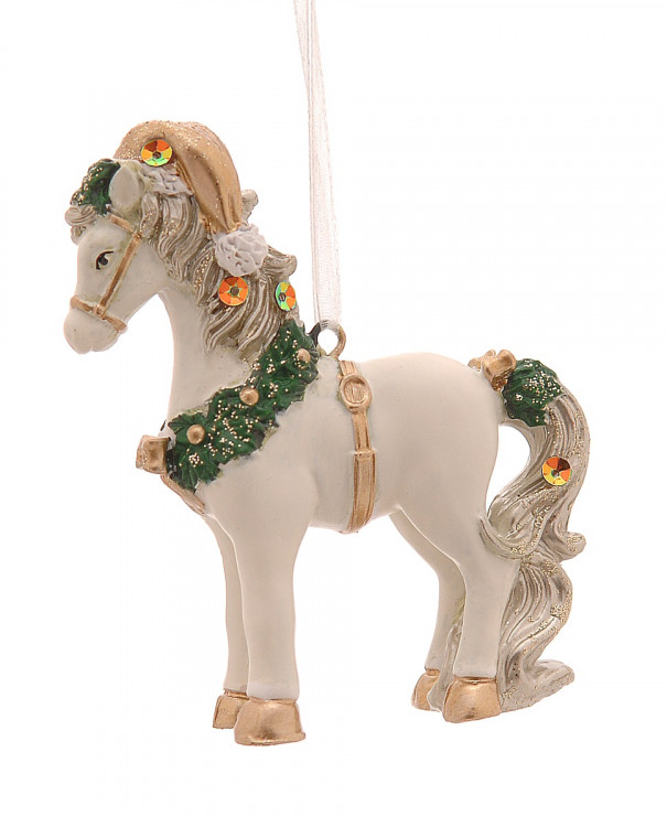 Підвіска символ року "Казкова Поні" h-8, біла