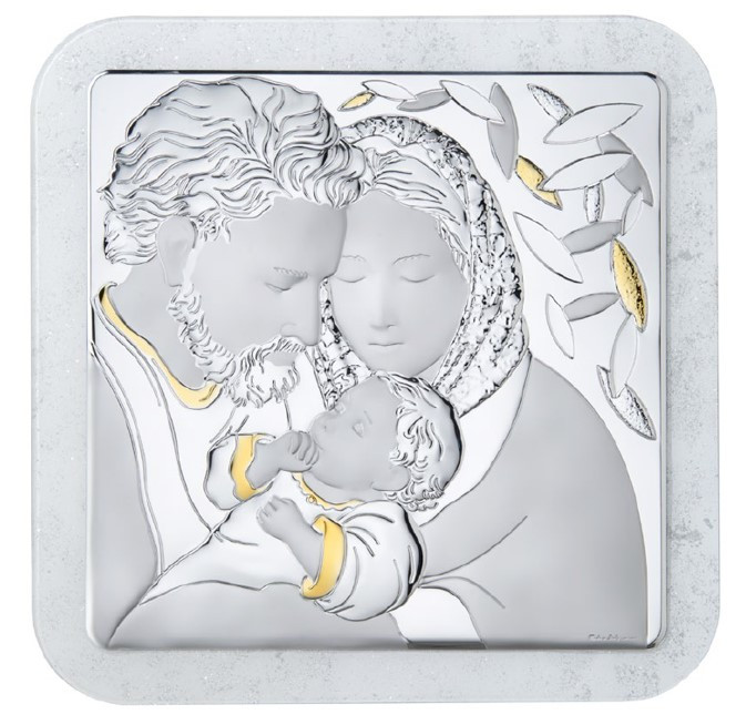 Ікона "Свята Сім'я" 41*41, колір золото/срібло