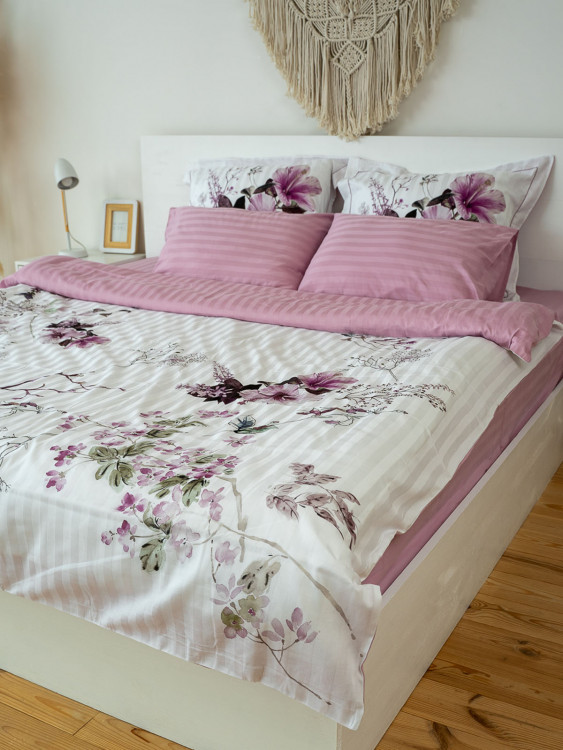 Набір постільної білизни Alita євро, ліловий