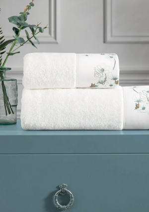 Набір рушників "Rustica", крем/блакитний