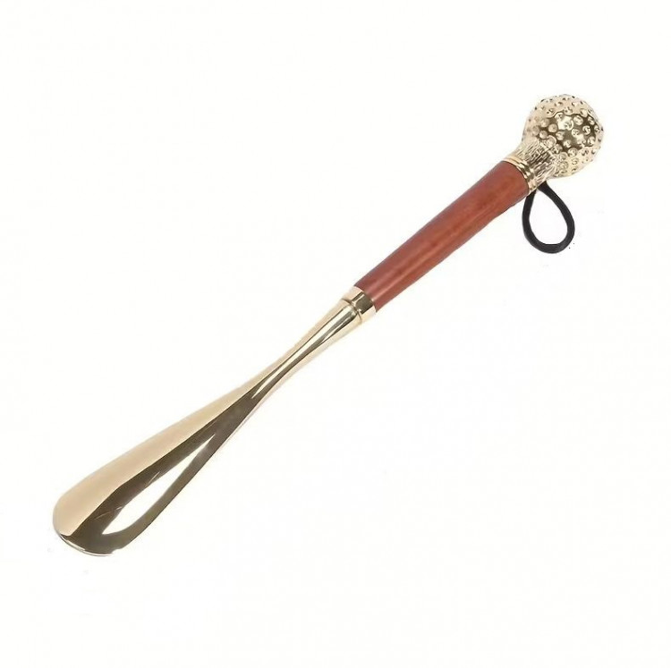 Ложка для взуття "Степ" h-55, колір золото/коричневий